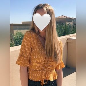 Orange quarter sleeve top